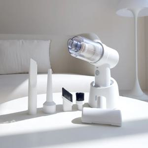 [단독특가] 에어건 무선 미니 청소기 핸디 소형 원룸 머리카락 창틀 깔끔한 화이트 청소기