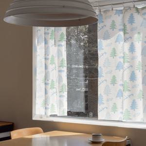 노스랜드 윈도우 커튼 - 블루 & 그린