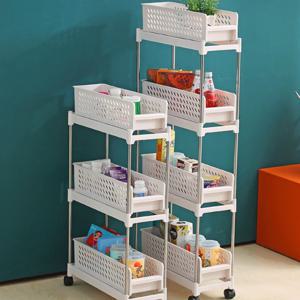 슬라이드 틈새선반 수납 세탁실 주방 진열대 이동식 수납장 틈새수납