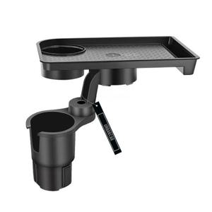 360도 회전 2단 컵홀더 트레이 블랙