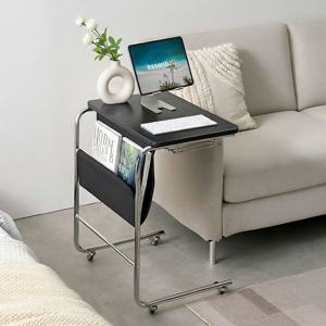 글림 미드센추리 사이드테이블 철제 크롬 이동식 소파테이블 3color