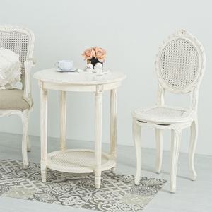 노스텔지 블랑 600 라탄 사이드테이블