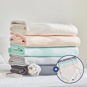 사계절 순면 피그먼트 침대패드+베개커버 SET