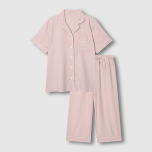 여 코튼 레이온 시어서커 7부 파자마 세트 (4 sizes)(6 colors)