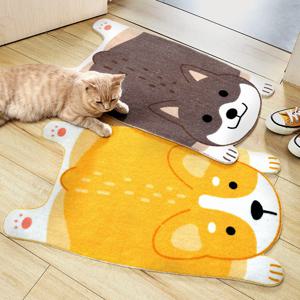 비진 시바독 도어 발매트 브라운