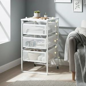 LENNART 렌나르트 서랍 유닛 철제 서랍장 정리함 화이트 103.261.78