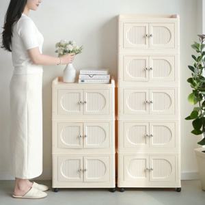 이동식 모듈 폴딩박스 3단 5단 바퀴형 정리함 수납장 서랍함 정리함 리빙박스