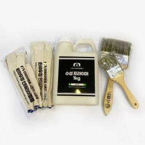 인테리어필름 시트지 시공 전용 수성프라이머 1kg 붓 장갑 세트