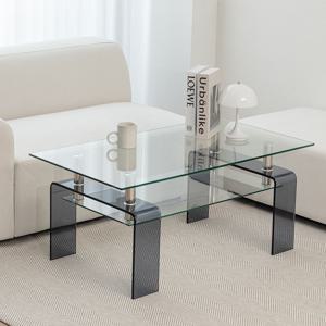 르빙 강화 유리 좌식테이블 거실 쇼파테이블 1000 (2color)