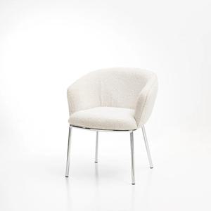 뽀글이 부클레 패브릭 원단 세련된 디자인 1인 카페 소파 고급스러운 심플