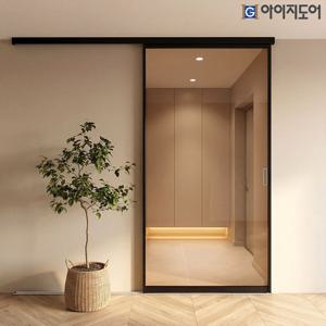원슬라이딩 현관 중문 슬라이딩 아파트 1.4초슬림 브론즈강화 1200mm 노옵션