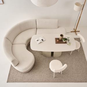 가닉 패브릭 리빙다이닝 코너형 벤치 소파(대형)