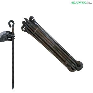 국산 고리 쇠말뚝 60cm 16mm 20개 단조 철근 말뚝 텐트팩 화단 경계고리