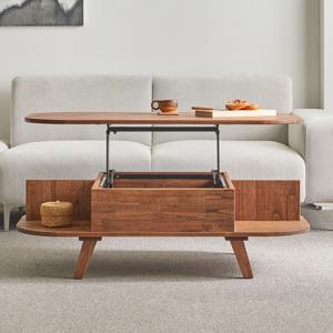 델리자 원목 리프트업 거실 소파 테이블 1000 참죽