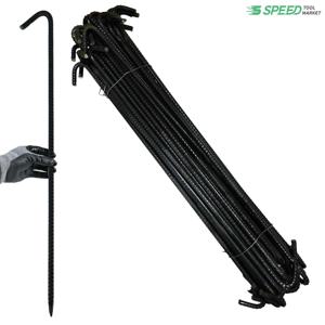 국산 ㄱ자 천막말뚝 60cm 10mm 50개 단조 쇠말뚝 텐트 캠핑 하우스 지지대