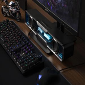 한국정발 QS30 사운드바 컴퓨터 데스크탑 PC 모니터 게이밍 PC방 유선 USB 스피커