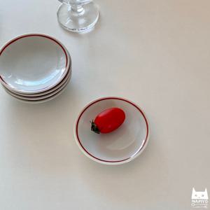 붉은띠 종지그릇 소스볼 미니볼