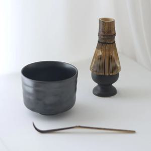 블랙 다완 차선 차시 입문용 말차 격불 다기 차도구