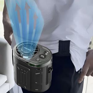 시원한 휴대용 바디쿨러 선풍기 골프 캠핑 허리선풍기 어르신 등풍기