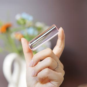 핑크 크리스탈 육합 수제 인감 아기도장 선물 (원형)+고급케이스 증정