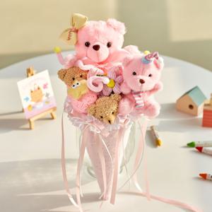 인형꽃다발 생일선물 졸업식꽃다발 학예회 발표회 테디베어 - 3종
