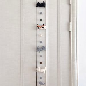 고양이 양모 펠트 가랜드 도어벨 문걸이