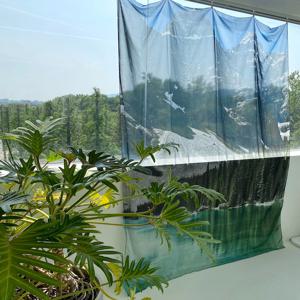 감성 쉬폰 패브릭 포스터 풍경 가리개 커튼 3size_Banff