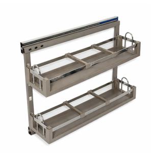 국내제작 LT망 고급형 댐퍼레일 싱크대 하부정리대 싱크대정리 하부장악세서리 양념통 주방정리