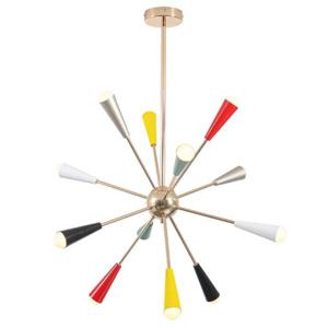[해외]컬러샹들리에 led 거실등 식탁등 북유럽 인테리어 조명 12등