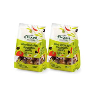 친퀴나 매콤 그린앤블랙 피티드 콘디떼 올리브 190g X 2개