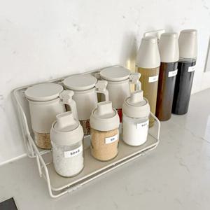 원터치 유리 양념통 스푼 밀폐 자동 오일병