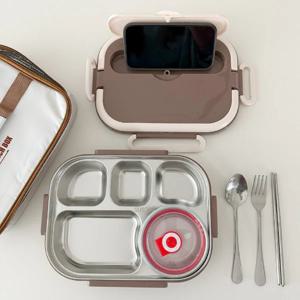 스텐 식판 도시락통 전자레인지 가능 런치박스