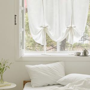 NEW 프렌치 린넨스타일 리본 롤업 가리개커튼