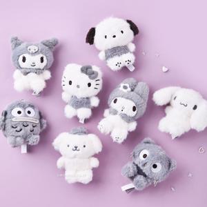 산리오 모노톤 인형 키링 헬로키티 시나모롤 쿠로미 마이멜로디 포차코 한교동 초코캣 8cm