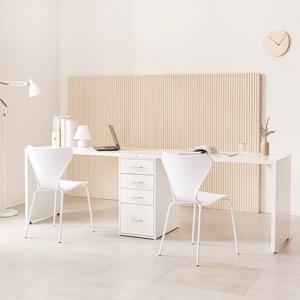 E0자재 4단서랍장 2인용책상세트2800-DVX