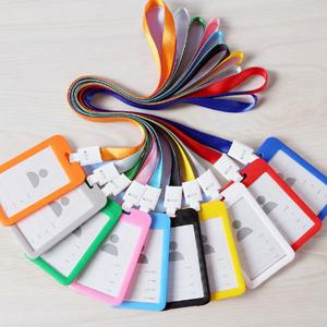 컬러 목걸이줄 사원증 케이스 스태프 신분증 명찰 이름표 공무원증 네임택