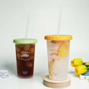 팬시 루프탑 아이스 콜드컵 빨대 포함 (530ml/PP)