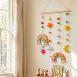 무지개 마크라메 레인보우 월행잉 아기방 꾸미기 인테리어 벽장식 소품
