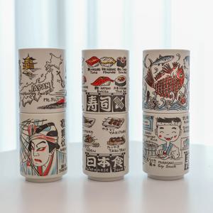 다온아토 일본 도자기 컵 300ml 7종 일식 도기컵 물컵