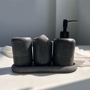 호텔식 스톤 4종 디스펜서 세트 핸드워시 주방세제