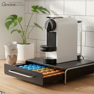 철제 커피캡슐 보관함 L 사이즈 네스프레소 버츄오 캡슐 보관함 슬라이딩 서랍 다용도 수납함