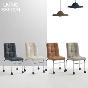 델리 엠보 쿠션 B형 실리콘 레더 바퀴 체어 학생 사무용 업소용 의자 4colors