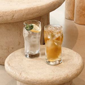 이태리 웨이브 하이볼잔 물결 맥주잔 커피잔 홈카페 글라스 450ml