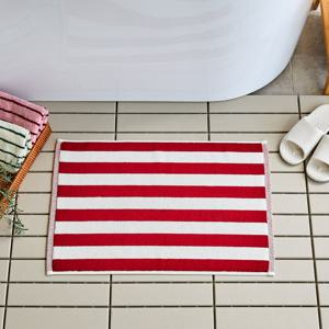 볼드 스트라이프 타월 발매트 RED