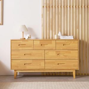 체플리 3단 7칸 원목 와이드 서랍장 1400