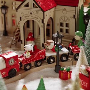 스누피 피규어 움직이는 크리스마스 전동 기차 (피너츠 공식 콜라보)