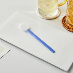내열 유리 머들러 스푼 BLUE WHITE 18cm