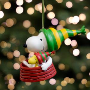 크리스마스 레진 오너먼트 - 스누피&우드스톡 피규어 (피너츠 공식 콜라보)