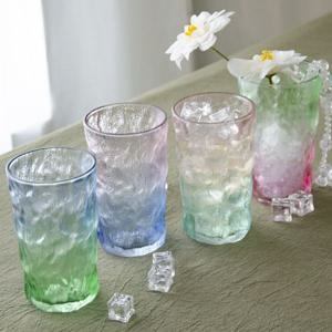 투톤 그라데이션 컬러 아이스 글라스 유리컵 하이볼잔 맥주잔 360ml 1P