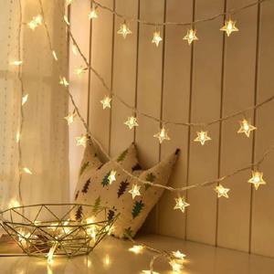 별 눈꽃 조명 눈송이 줄조명 LED 가랜드 줄 전구 크리스마스 캠핑 무드등 20구 40구